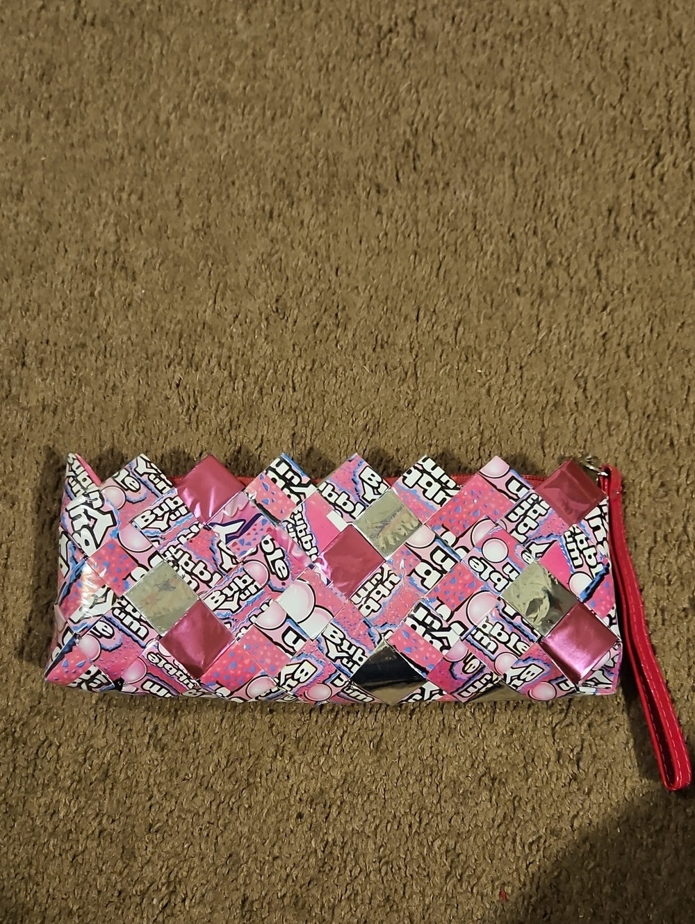 Nahui Ollin Bubble Yum Wrapper Clutch/wristlet